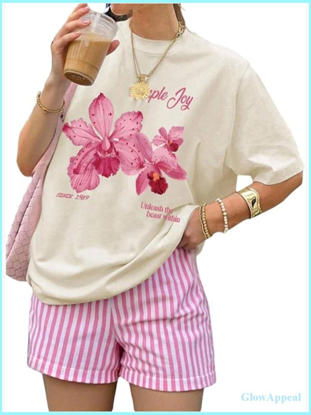 2 Piece Short Sleeve Tshirt and Striped Shorts Lounge Set